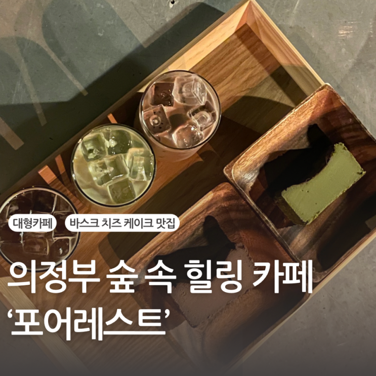  자연 속에서 힐링 가능한 바스크 치즈 케이크 맛집 의정부 디저트 카페 포어레스트