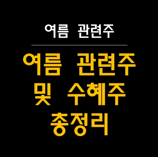  여름 관련주 및 수혜주 BEST 5 총정리 (수영복 및 재활용) 