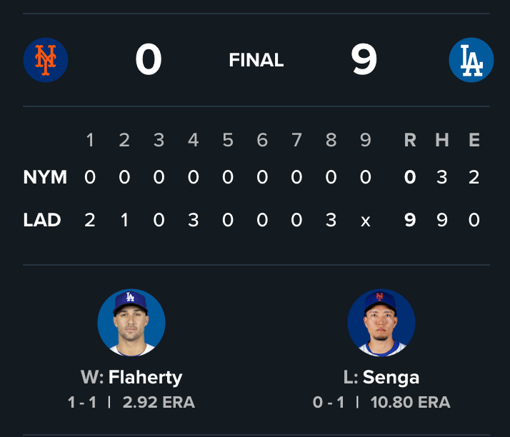 10/13 뉴욕<b>메츠</b>@<b>다저스</b> NLCS gm1 | 기분좋은 시리즈 첫승!