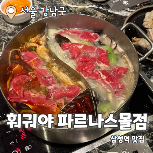  훠궈야 파르나스몰점 : 삼성역 코엑스 얼큰한 훠궈 맛집 내돈내산 후기
