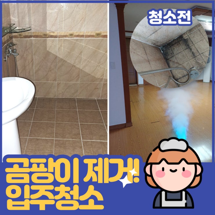  인천 동구 입주청소 건물주인세대 37평 곰팡이많은 집