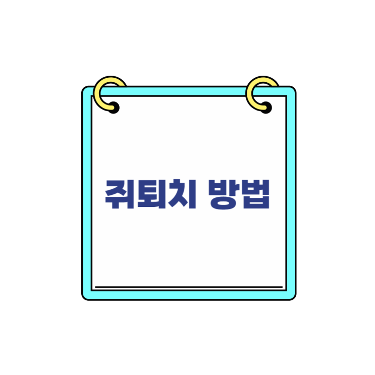  쥐퇴치 방법 이게 가장 효과적이네요.