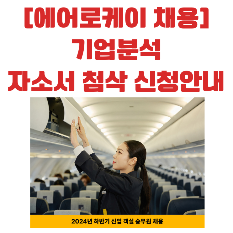 에어로케이항공 채용 기업분석 (자소서 첨삭 진행)