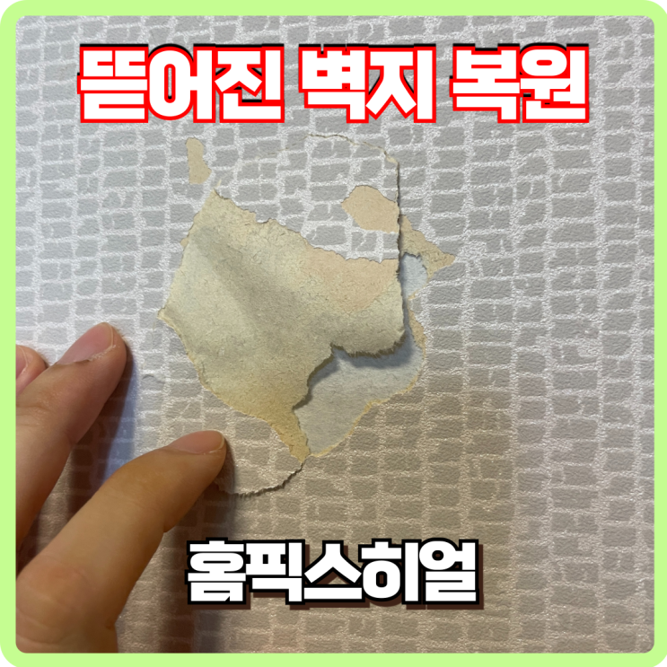  뜯어진 벽지 복원 작업 – 깔끔하게 원상 복구!