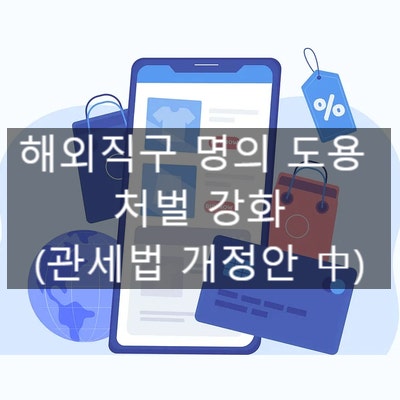  해외직구 명의 도용 처벌 강화 (관세법 개정안 中)