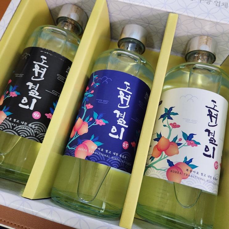  깔끔한 복숭아 증류주 선물하기 좋은 영덕주조 '도원결의'