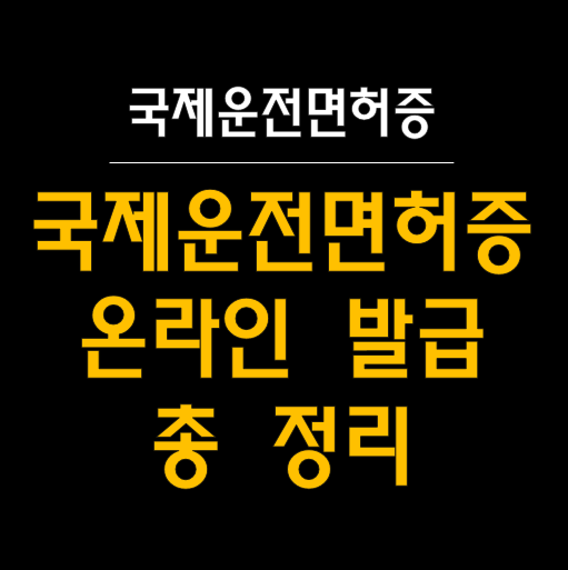  국제운전면허증 온라인 발급 절차 및 방법, 준비물 등 총정리!