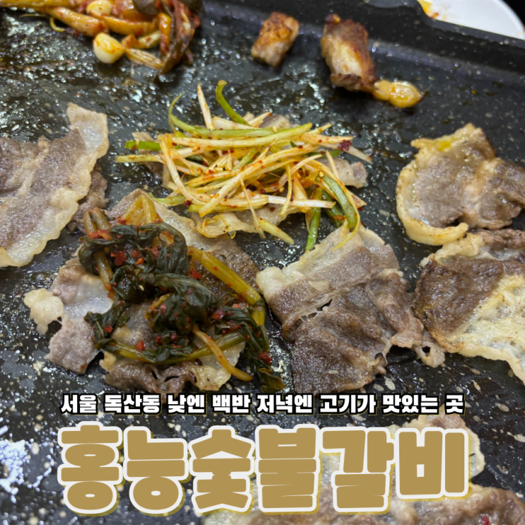  독산동 낮에는 백반 저녁엔 고기가 맛있는 곳 홍능숯불갈비