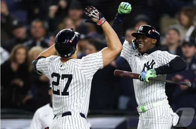 뉴욕 <b>양키스</b>, 클리브랜드를 상대로 ALCS 1차전에서 5:2 승리
