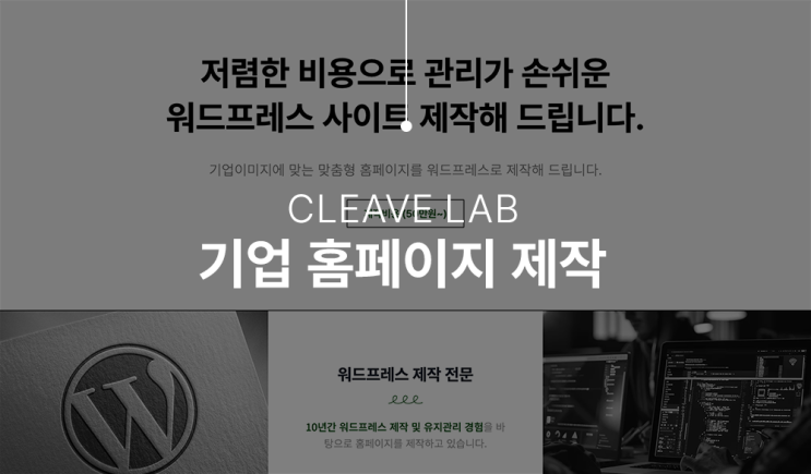  클리브랩(Cleavelab) 기업 홈페이지 리뉴얼 제작 사례 안내