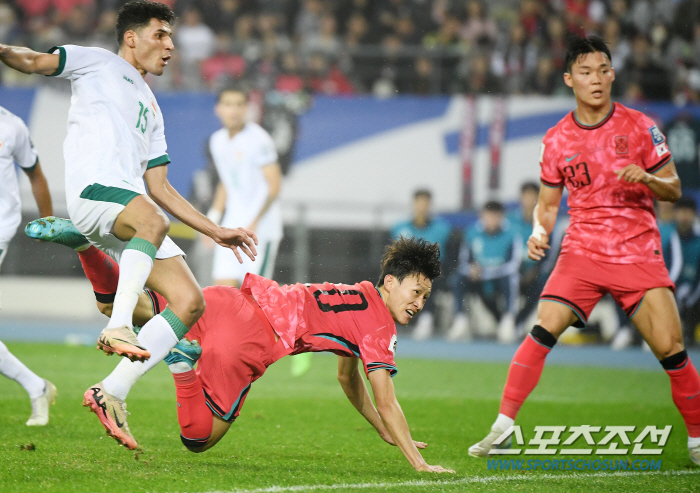 이라크전 3-2 승리. 북중미월드컵 <b>오세훈</b>-<b>오현규</b>-이재성 득점.