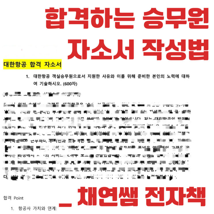  합격하는 자소서 작성법(전자책) - 실제 합격 자소서 전문 수록!!