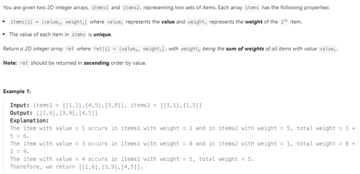  JAVA_LeetCode 2363_Merge Similar Items