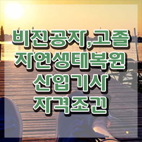  자연생태복원산업기사 응시조건 온라인으로 단기간에 준비한 전략