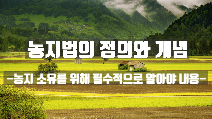  농지법: 농지의 소유와 이용을 위한 필수 가이드