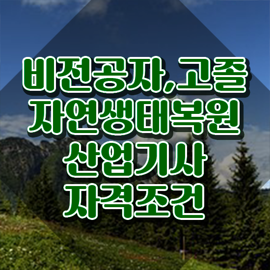  자연생태복원산업기사 필기 접수 자연생태복원산업기사 취득자격 인강만 듣고 단기간에 준비한 팁