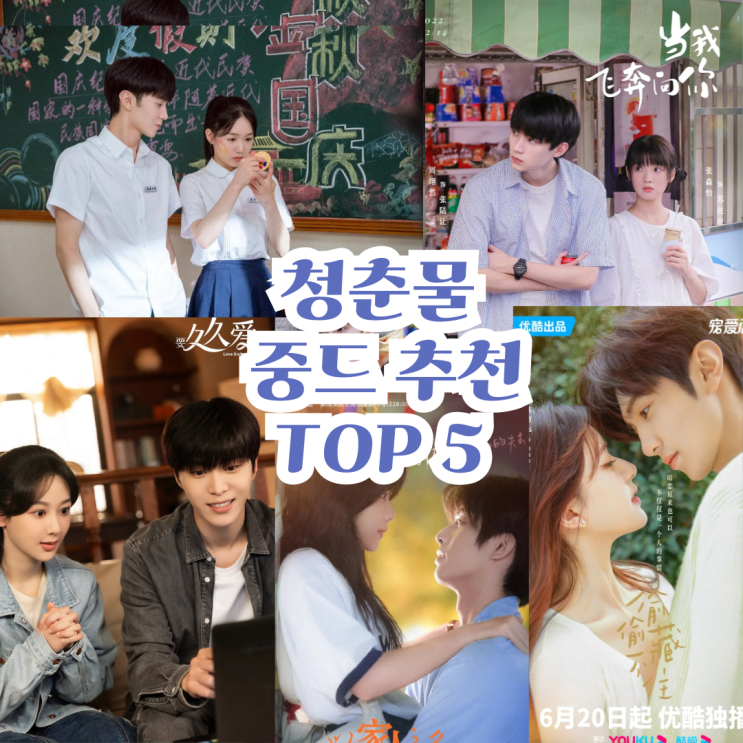  <청춘물 중드 추천> TOP 5 - 회전문 x 밤샘주의 