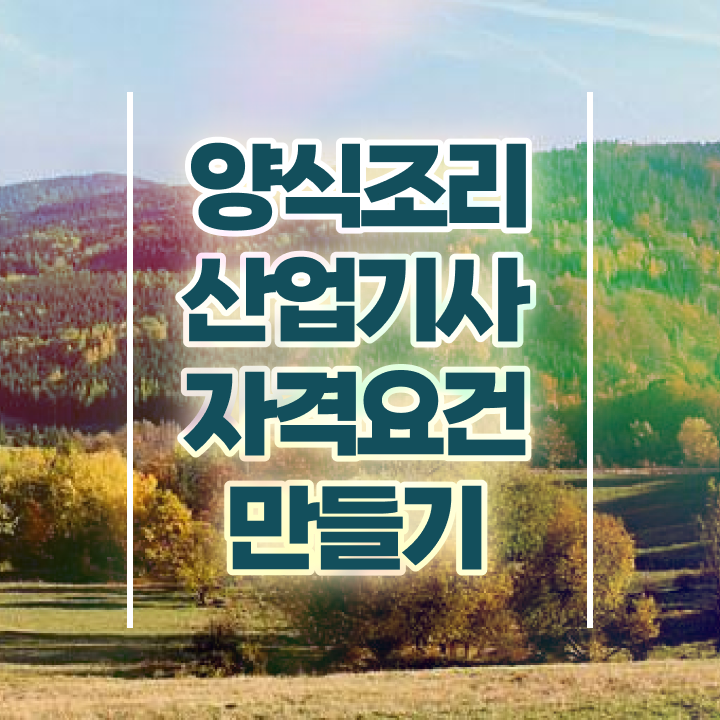  양식조리산업기사 응시자격 집에서 온라인으로 쉽고 빠르게 준비한 전략