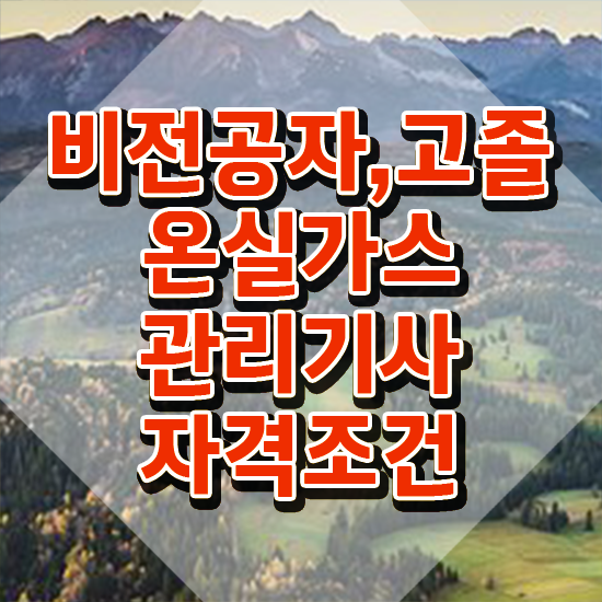  온실가스관리기사 필기 과목 온실가스관리기사 응시자격 온라인으로 편하게 성공한 과정