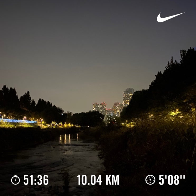  러닝로그_241016 동네복귀런 10km