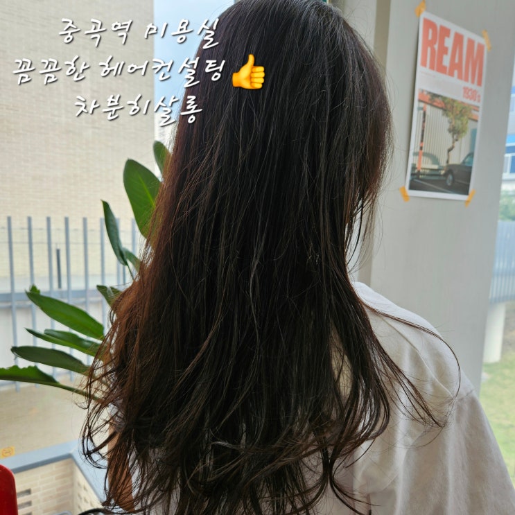  차분히살롱군자역 미용실중곡역 미용실 추천긴머리 C컬펌