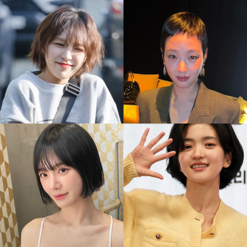 여자 컷트 머리 숏컷 단발 웬디 김고은 숏컷 머리 김태리 박규영 단발