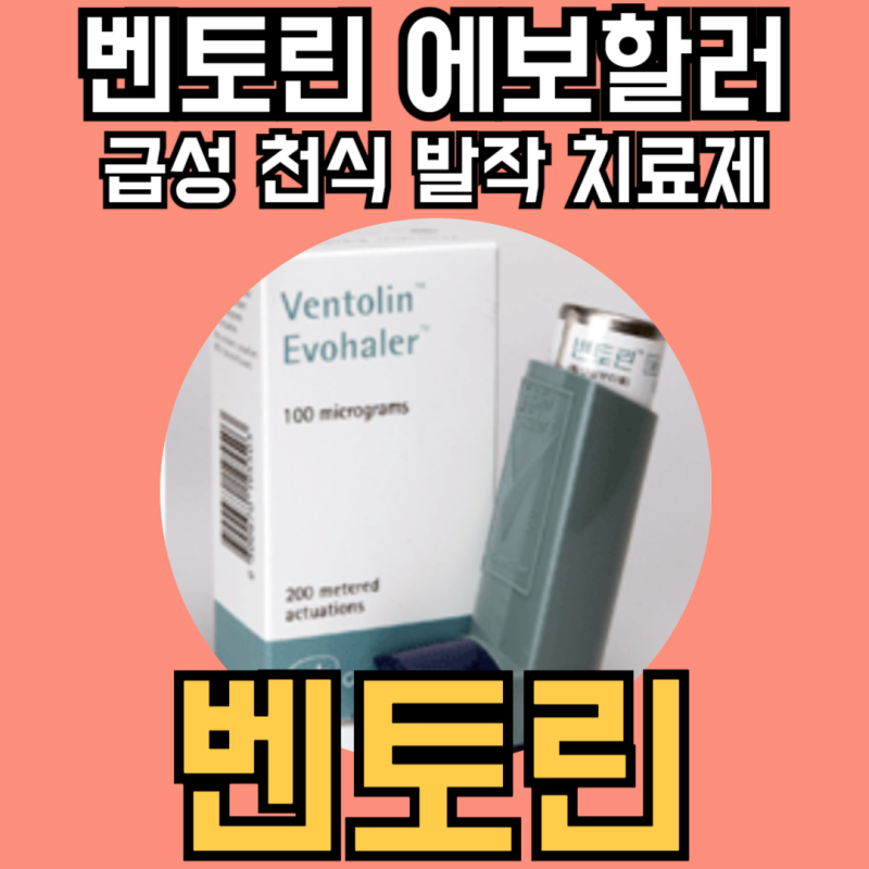 벤토린 에보할러 사용법 주의할점 부작용 효능 정리하기