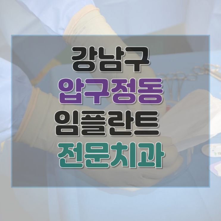 서울시 강남구 압구정동 치과 임플란트 비용 가격 후기 잘하는 병원 3곳 총정리