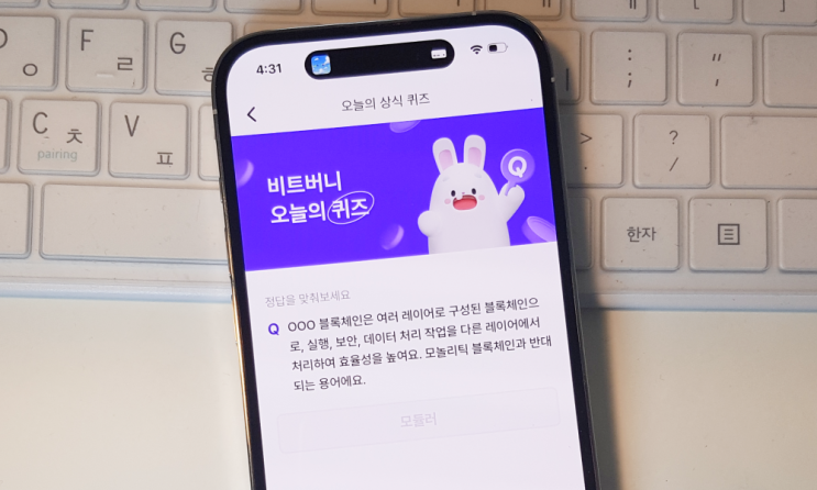  비트버니 10월 18일 오늘의 퀴즈 ㅁㄷㄹ