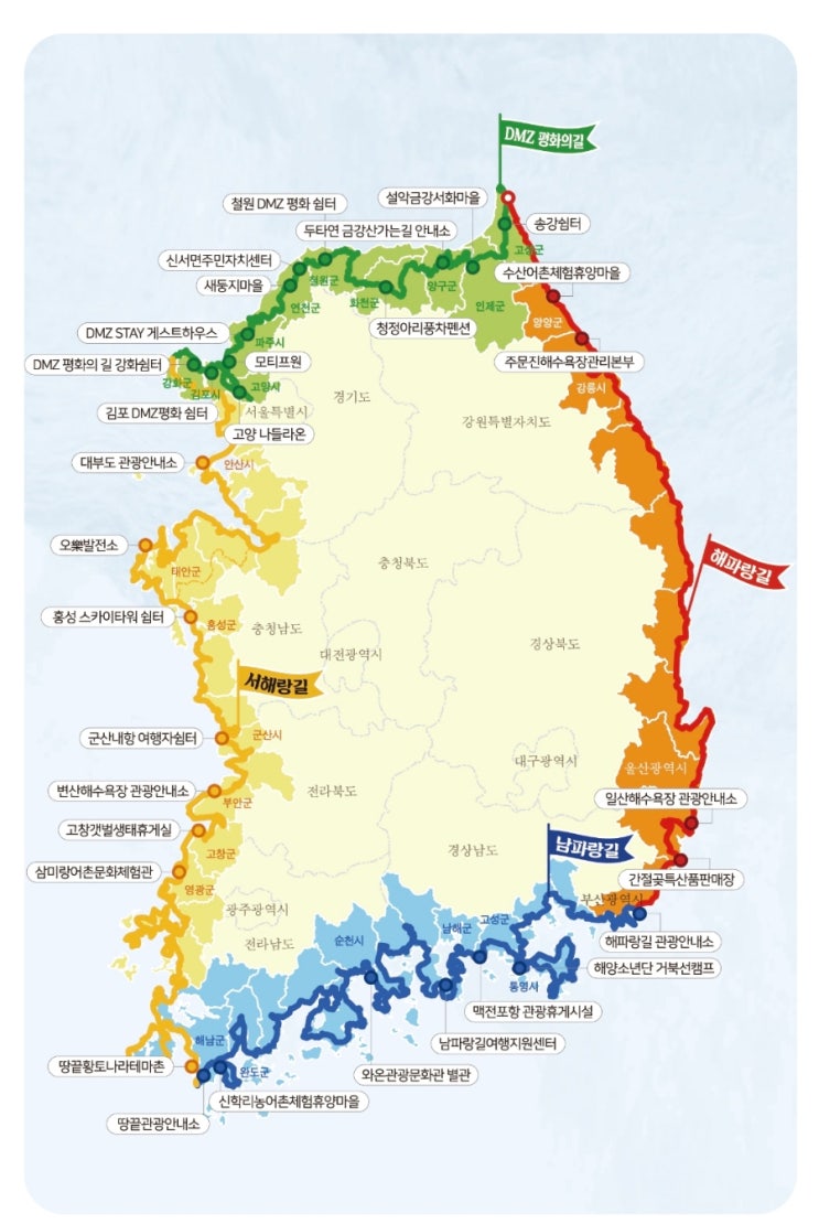  두루누비 완전정복하고 코리아둘레길 걸어보자