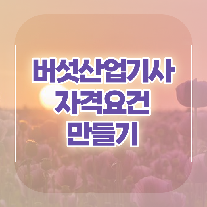  버섯산업기사 신청 버섯산업기사 시험자격 인강만 듣고 간편하게 준비한 팁