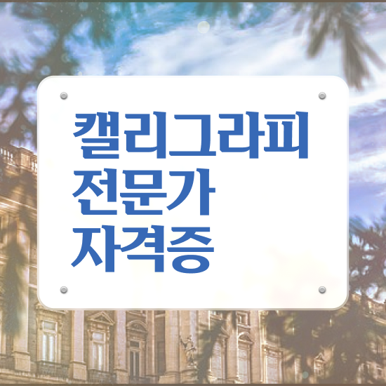  , 캘리그라피전문가 자격증 1달 만에 취득한 노하우 정보 가득