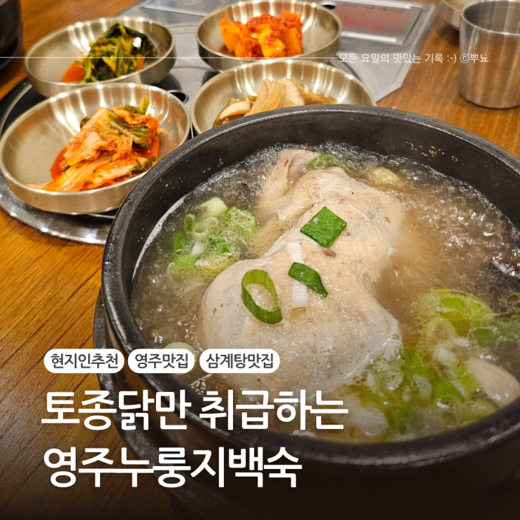  영주 맛집 담백하고 깊은 맛이 좋은::영주누룽지백숙