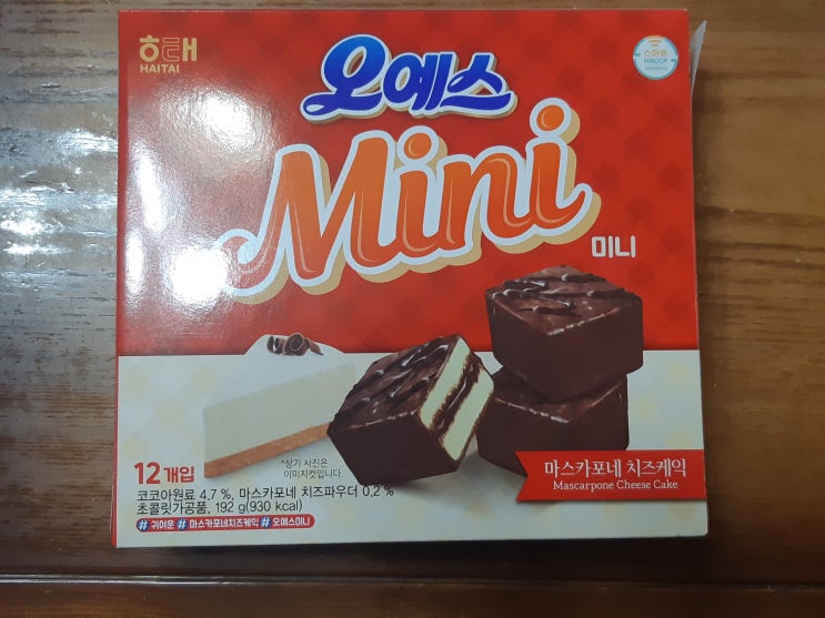  미니 오예스 마스카포네 치즈케익 한입에 쏙 부드러운 맛 굿