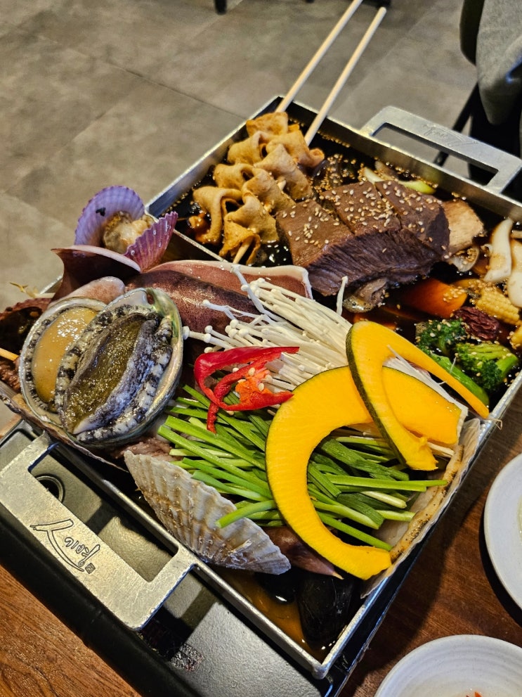  평촌 오비즈타워 맛집 인기명 조개갈비찜
