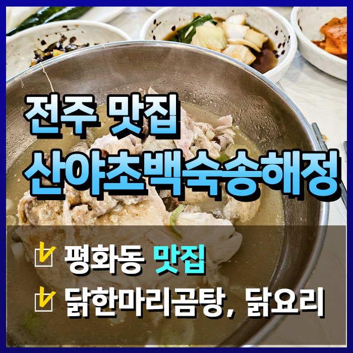  전주 평화동 산야초백숙송해정, 반찬부터 죽까지 완벽 세팅!