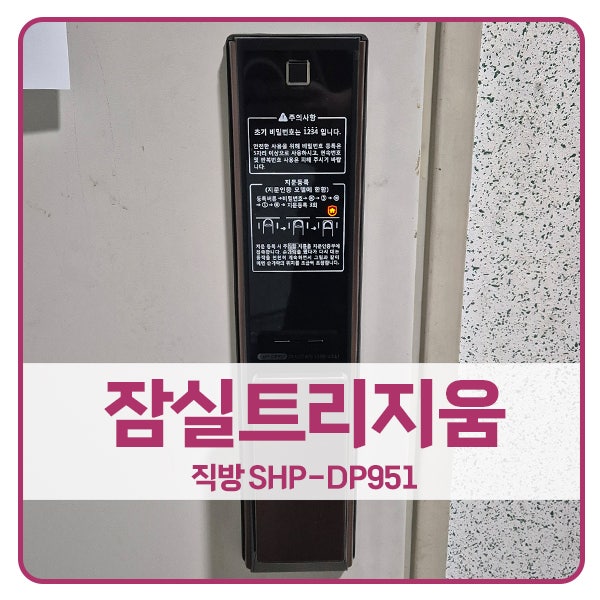  [서울 도어락 설치]송파구 잠실동 잠실트리지움 직방 도어락 SHP-DP951