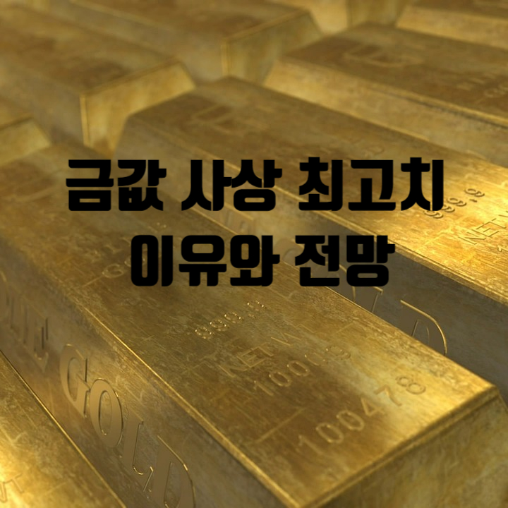  금값 사상 최고치 이유는? 전망은?