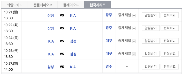  기아 vs 삼성, 2024 KBO 한국시리즈 일정과 예매 정보 한눈에 보기!