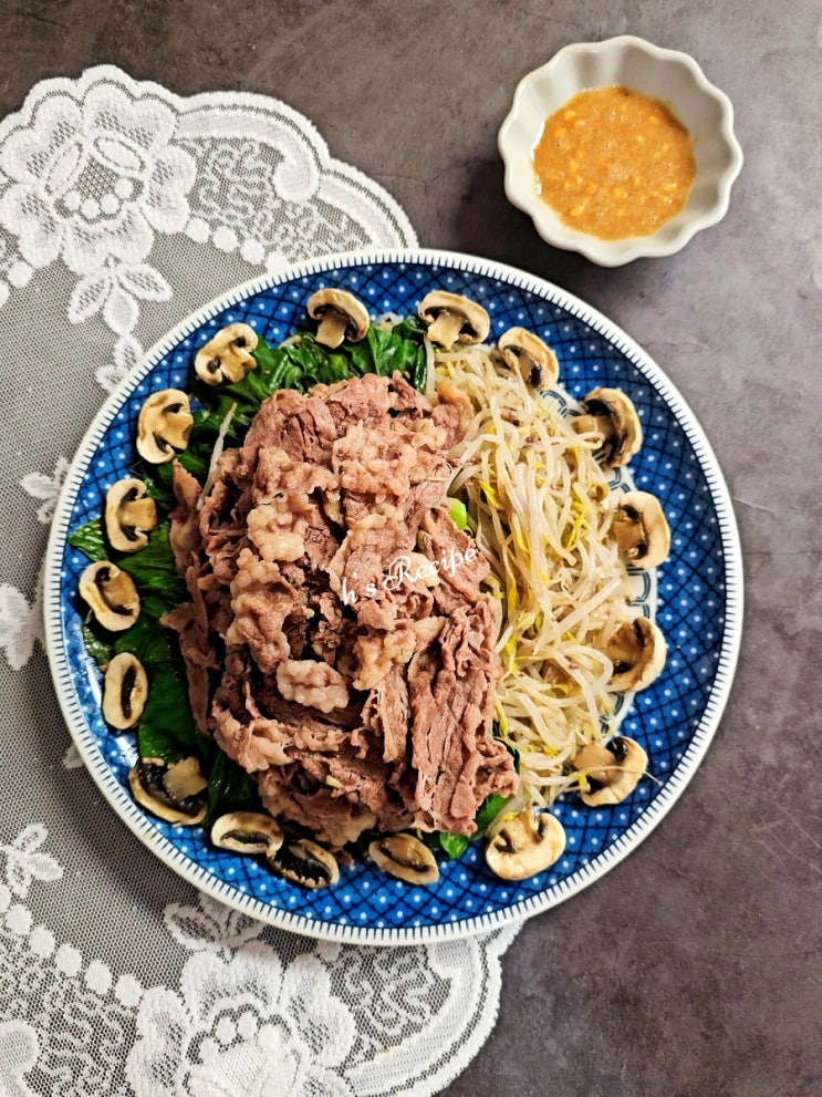 차돌박이 숙주찜 숙주 차돌박이찜 요리 월남쌈 땅콩소스 만들기 차돌박이 숙주찜 숙주 차돌박이찜 요리 월남쌈 땅콩소스 만들기