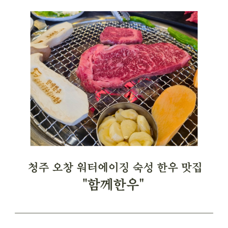  청주공항맛집 오창 "함께한우"에서 워터에이징 숙성한우 즐기기