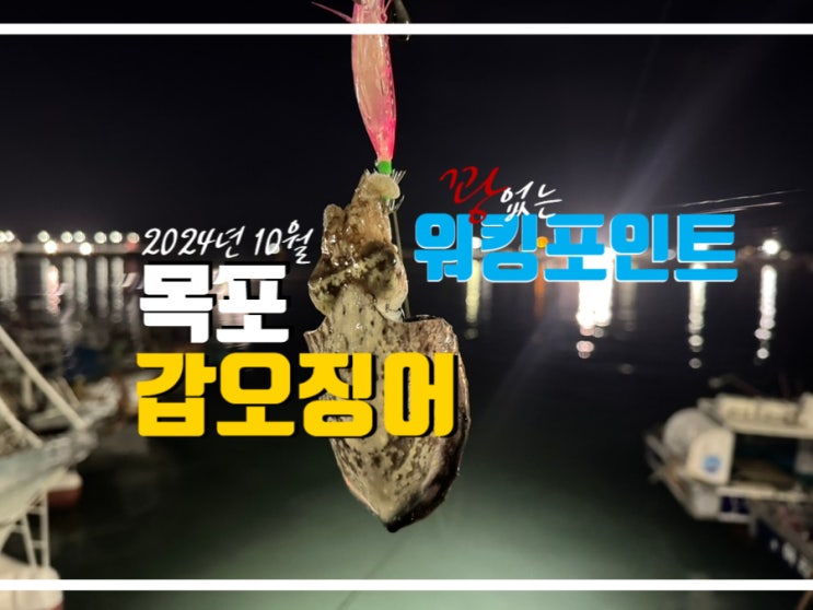  목포 갑오징어 쭈꾸미 낙지 워킹 낚시 포인트 10월