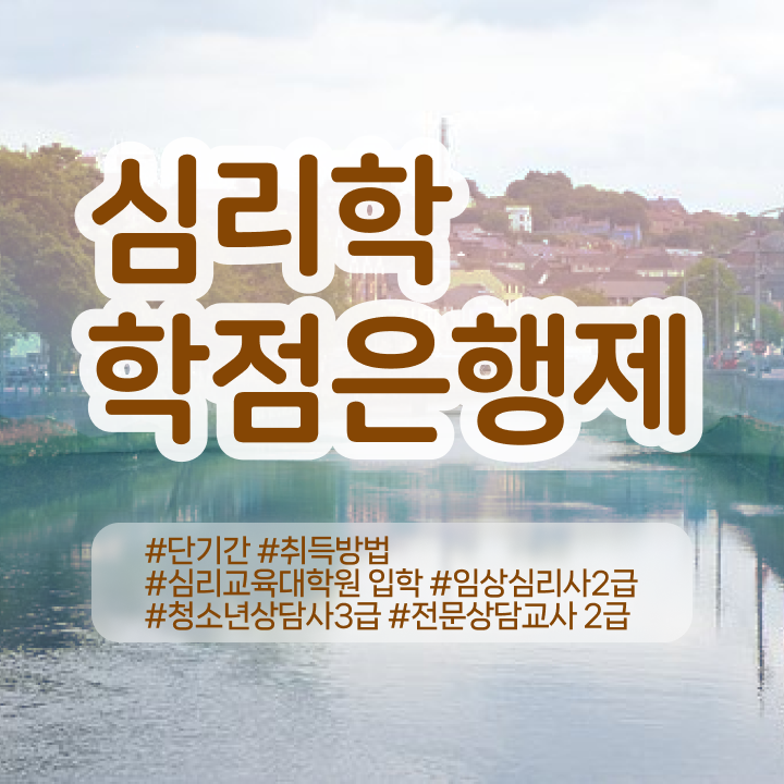  , 심리학 전공 간편하게 준비하는 과정