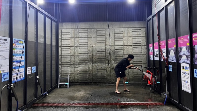 셀프세차장에서 자전거 세차하기(가호셀프세차장)