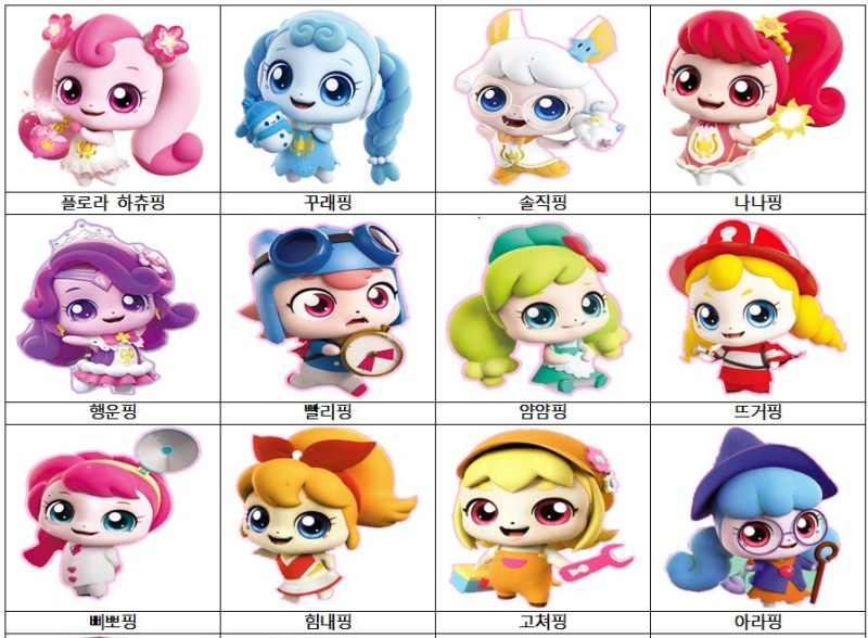 티니핑 전체 종류 정리표 무료공유 : 네이버 블로그