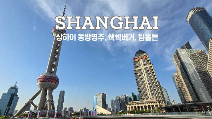  상하이 여행 동방명주, 쉑쉑버거, 팀홀튼, 중국 지하철 이용후기