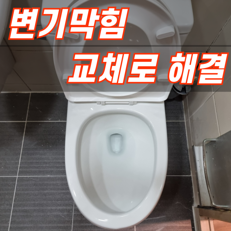  변기막혀 역류할땐 교체로 해결