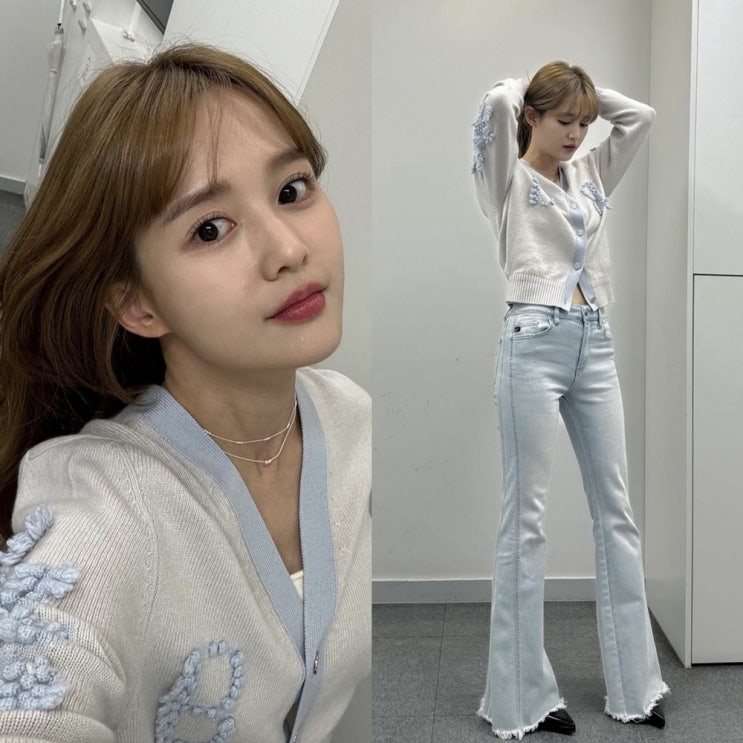  깜짝 결혼 발표한 남보라 여자 캐시미어 100 브이넥 가디건 브랜드 어디꺼?