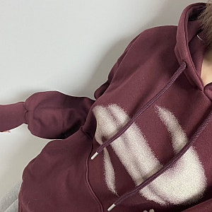 ❤️소라노 베이직 로고 후드티 basic logo hoodie 버건디 m 사이즈 후기❤️ 후드티 추천••