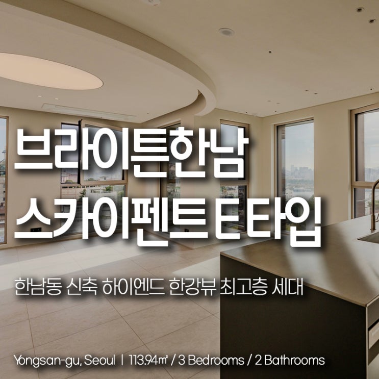 한남동 하이엔드 전매 브라이튼한남 스카이펜트 E 타입